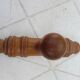 Wall-mounted coat rack circa 1940 in bamboo-style wood with 1 hook