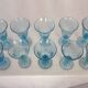 10 footed glasses from the biot glassworks in blown glass.