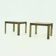 Set Model T09 Brass and Glass Side or Coffee Tables by Peter Ghyczy 1970s