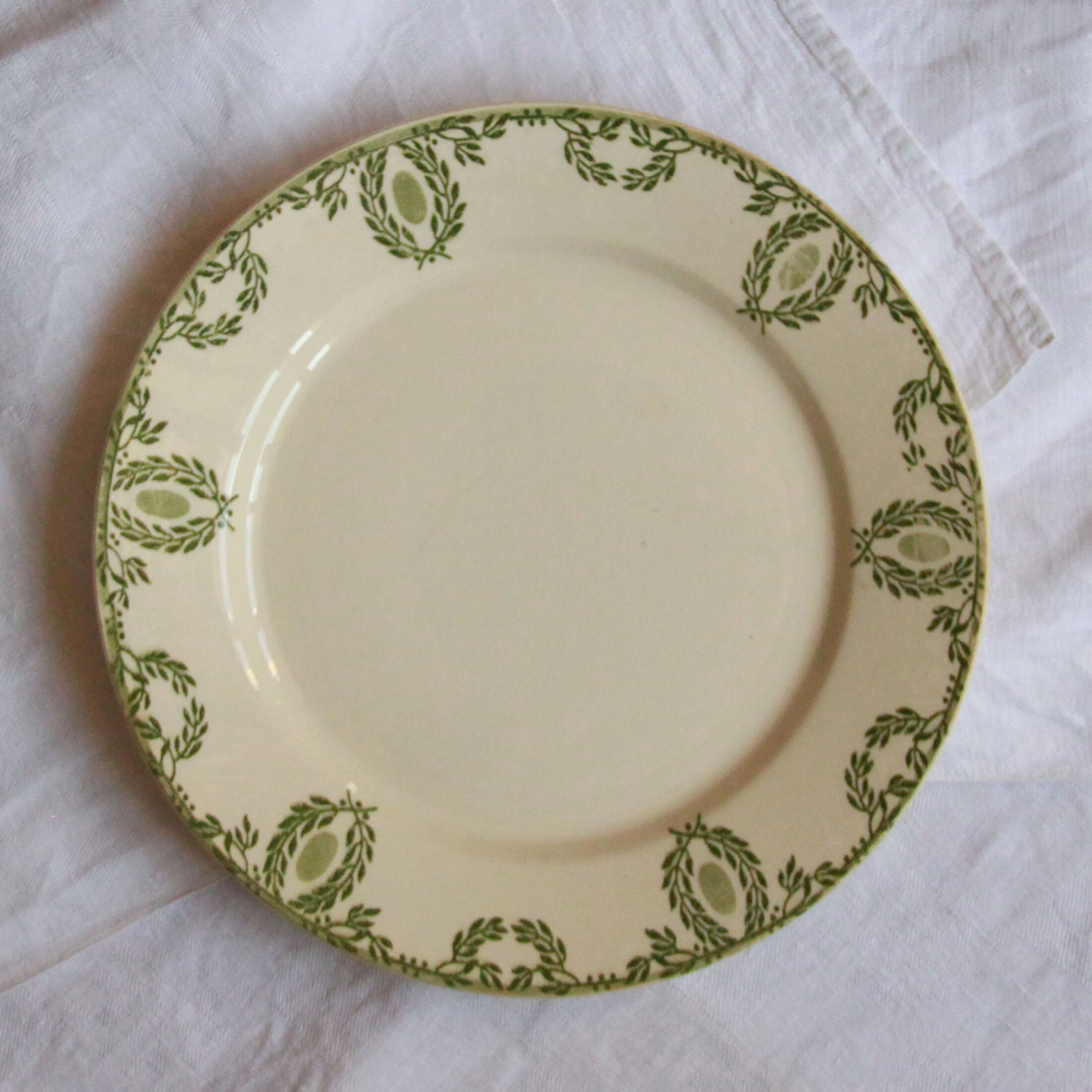 Set of 6 plates flat old earthenware Sarreguemines U et Cie model Arcole