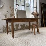 1950s oak butcher's farm table