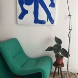 Figurative painting on unique stretched canvas 80X80cm