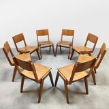 8 vintage Casala stackable dining chairs