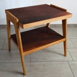 2-tier wooden coffee table from the 50s and 60s