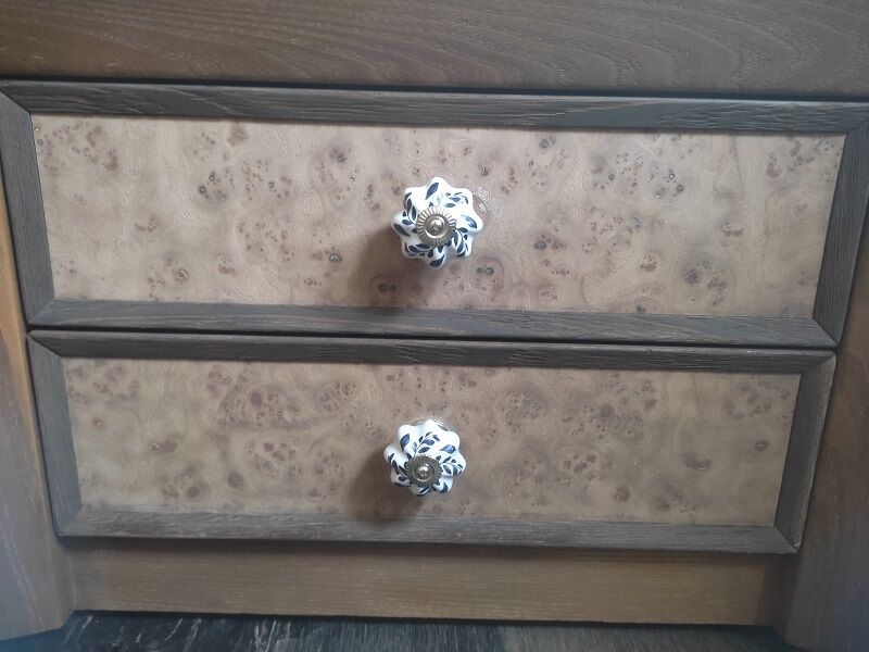 Bedside table wood aero-gum inlaid