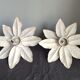 Pair of vintage white metal wall lamps/ceiling lamps
