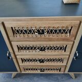 Rattan storage unit