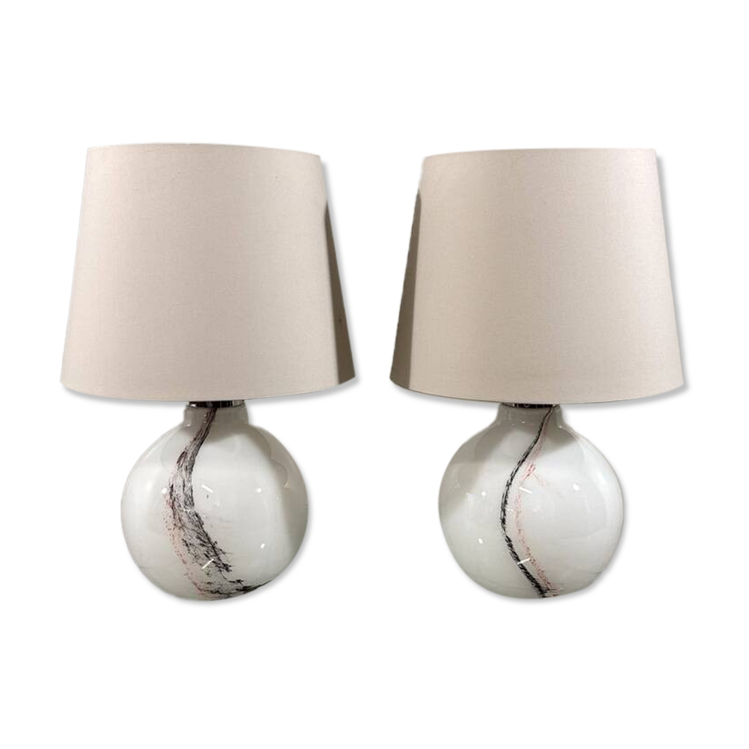 Peill & Putzler large glass table lamps 1970’s