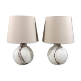 Peill & Putzler large glass table lamps 1970’s