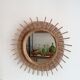 Vintage rattan sun mirror