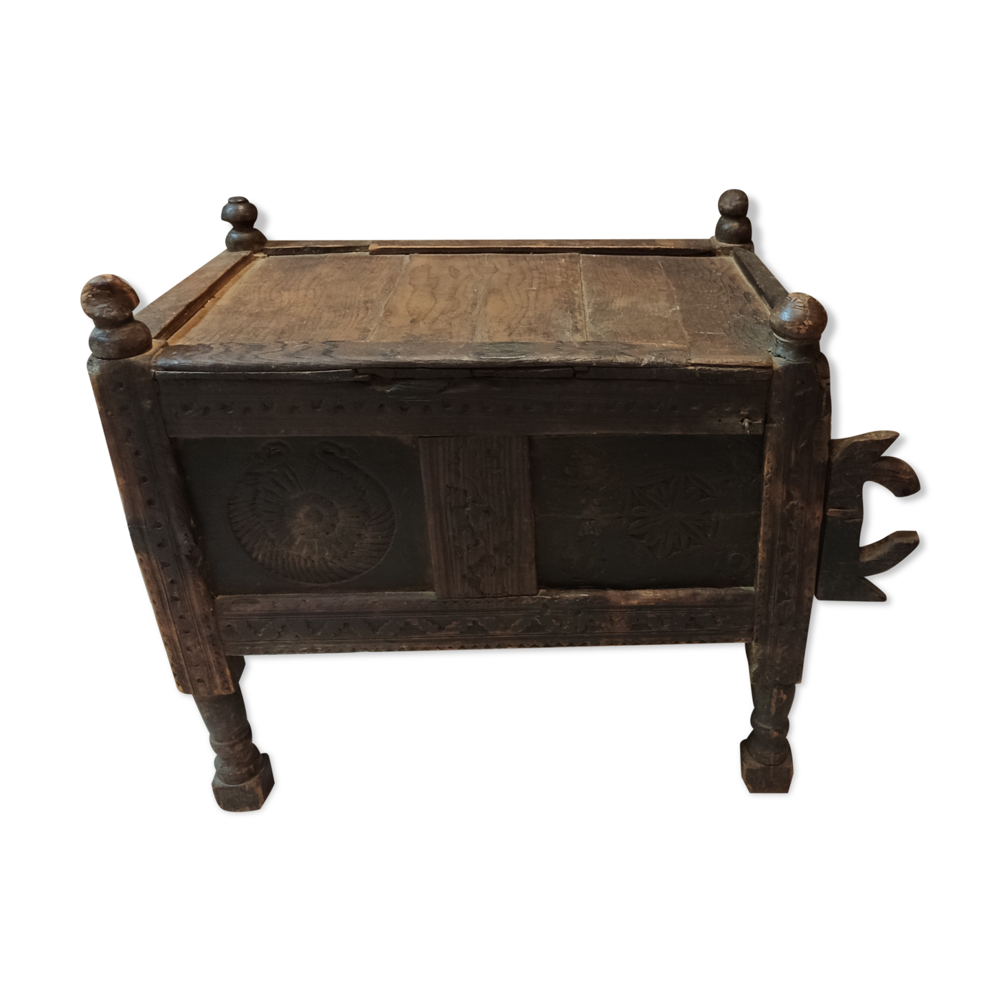 Small Afghan 19th Authentic Wedding Chest