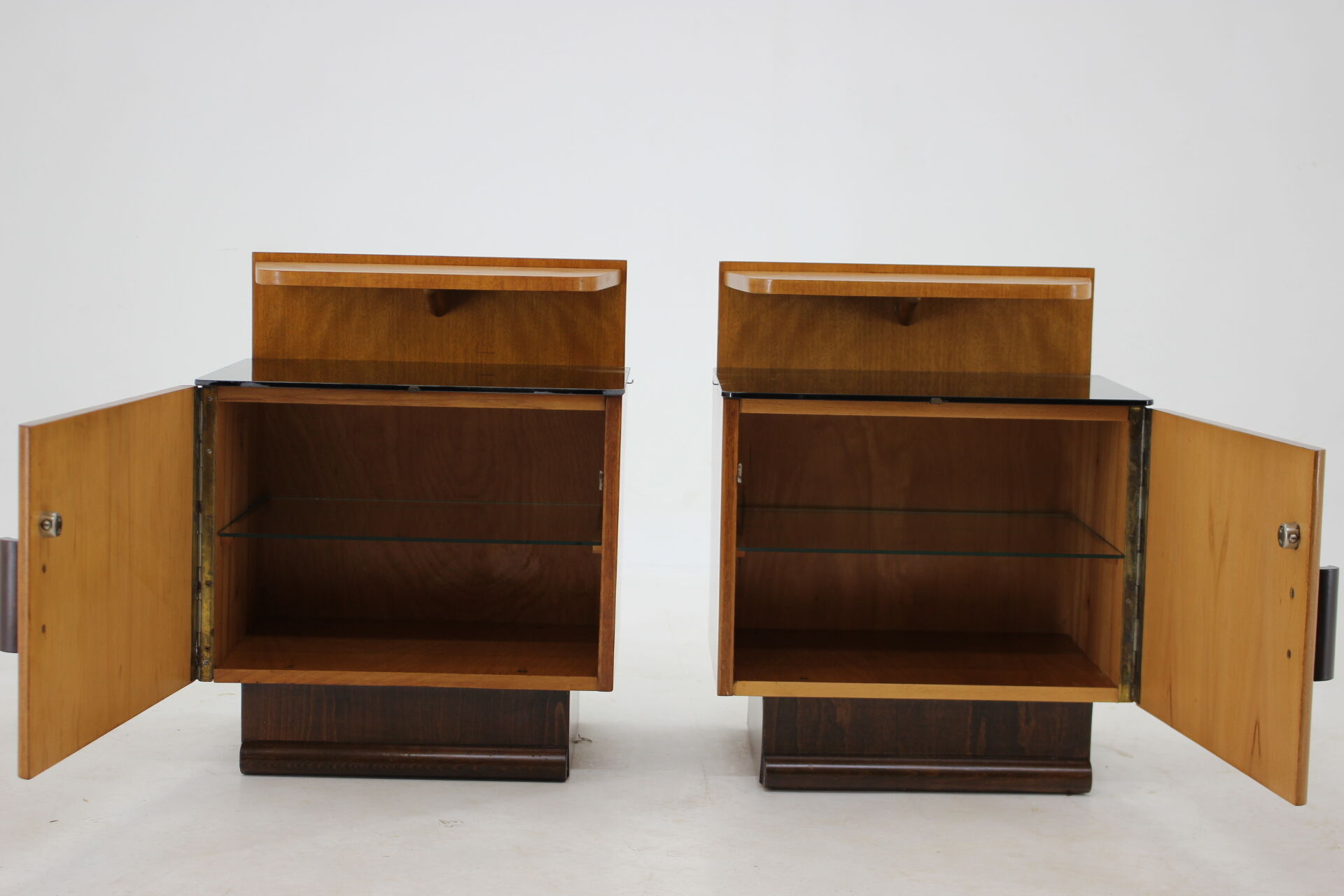 1950s Pair of Bedside Tables, Czechoslovakia