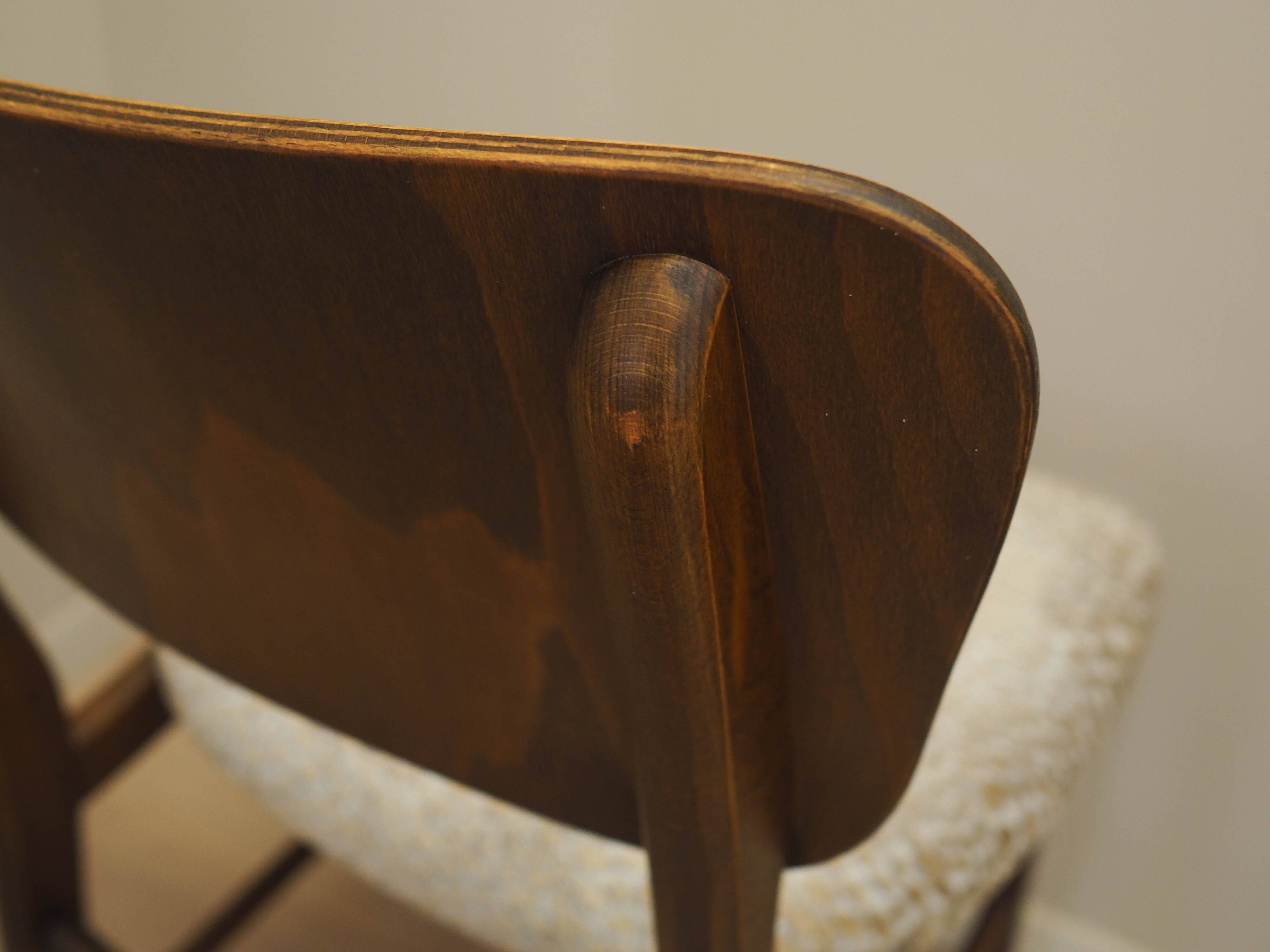 Ensemble de six chaises, design danois, années 1960, fabriquées au Danemark.