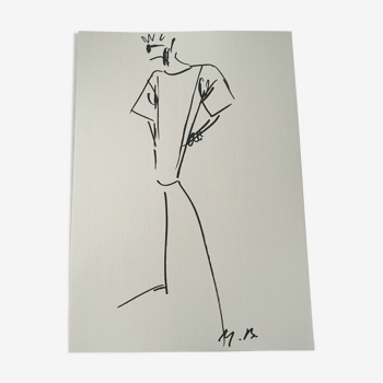 Illustration de mode  et photographie vintage de presse Christian Dior  fin des années 80