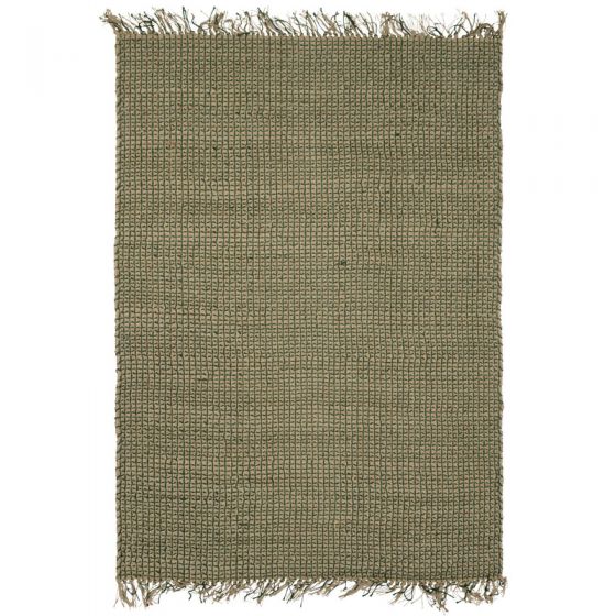 Tapis en jute et coton vert 190 x 290 cm