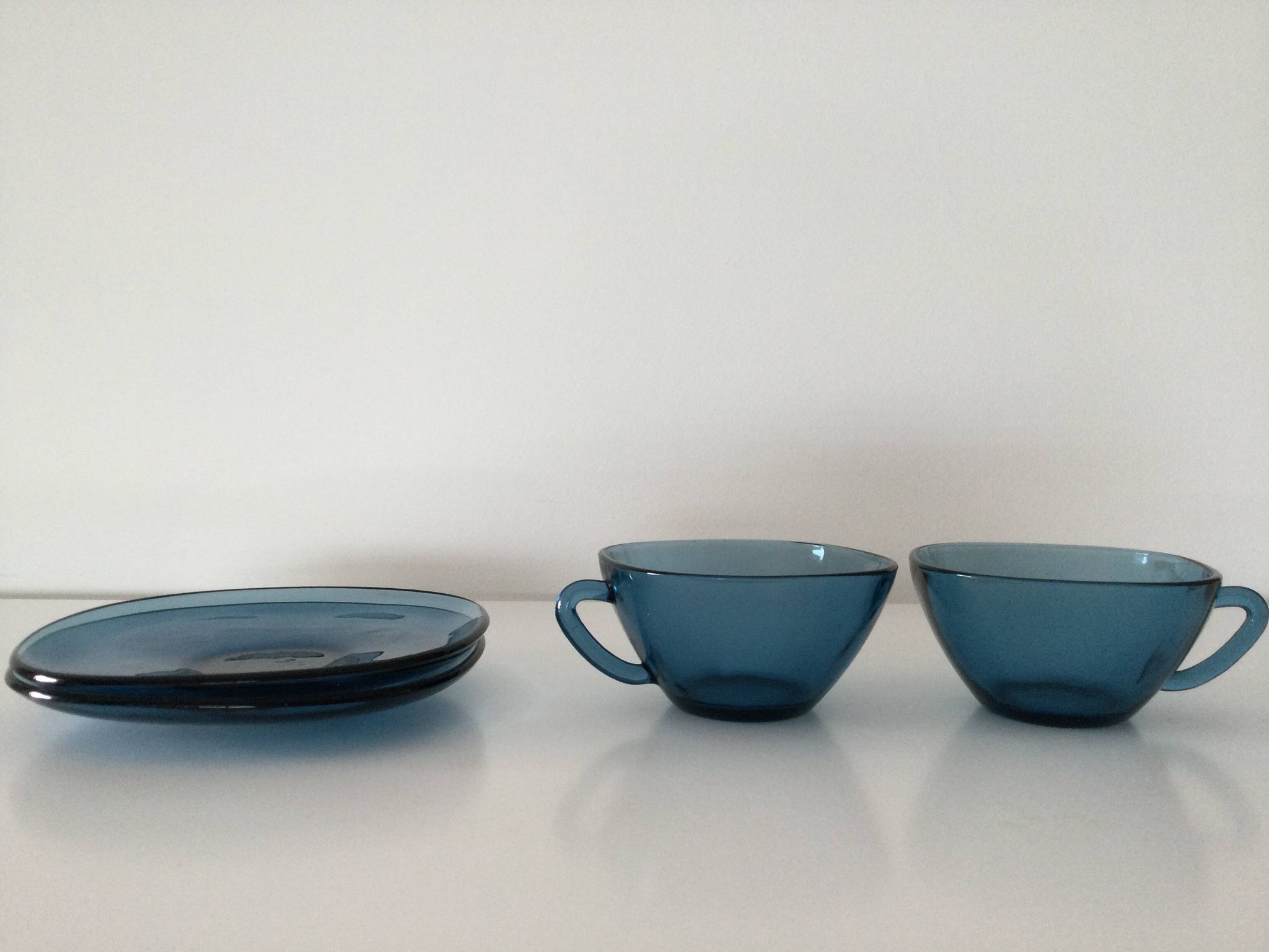 tasses vintage bleues - années 70