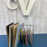 Vintage vinyl/magazine holder