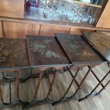4 nesting tables painted decoration