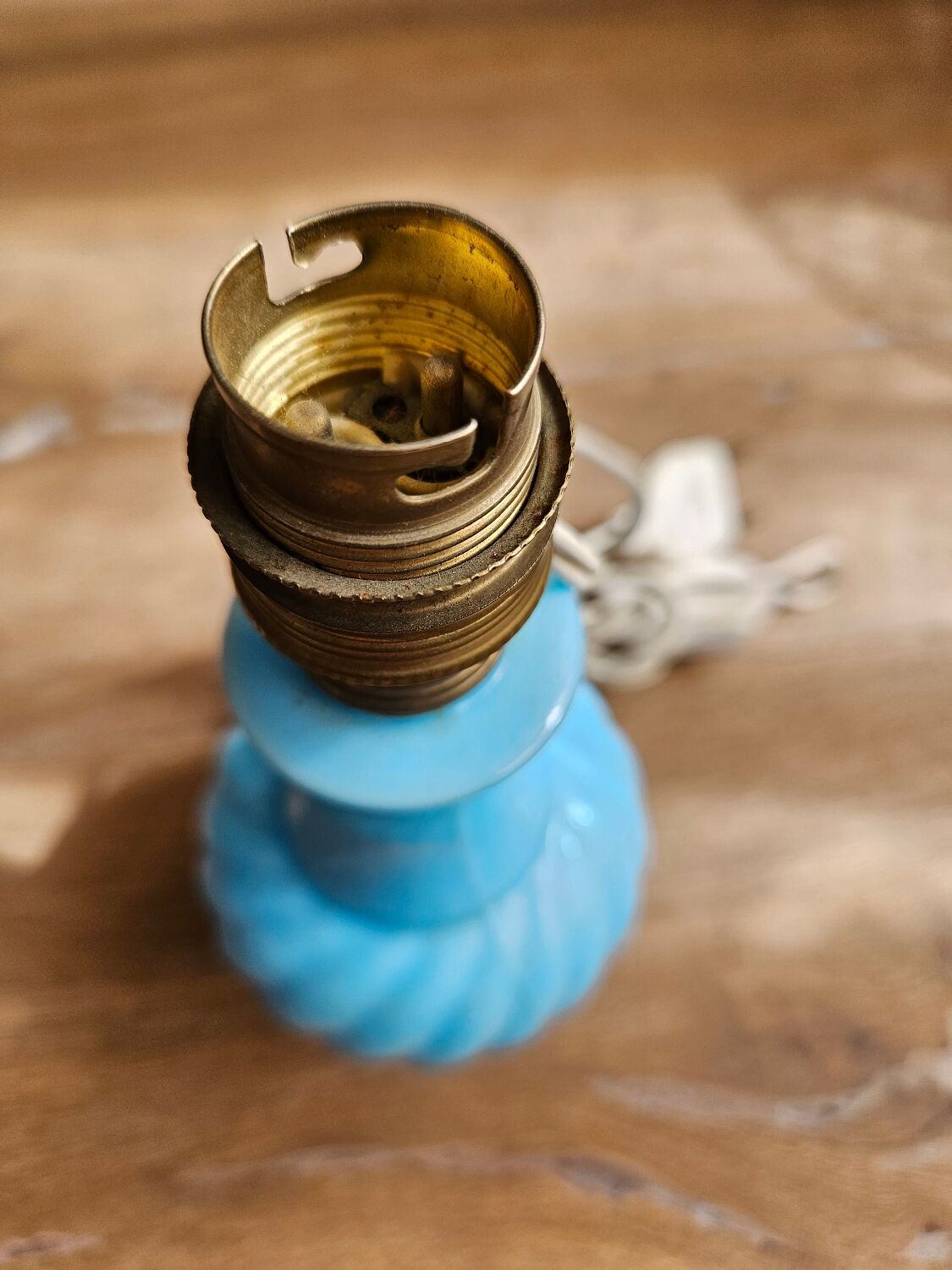 Turquoise opaline lamp base