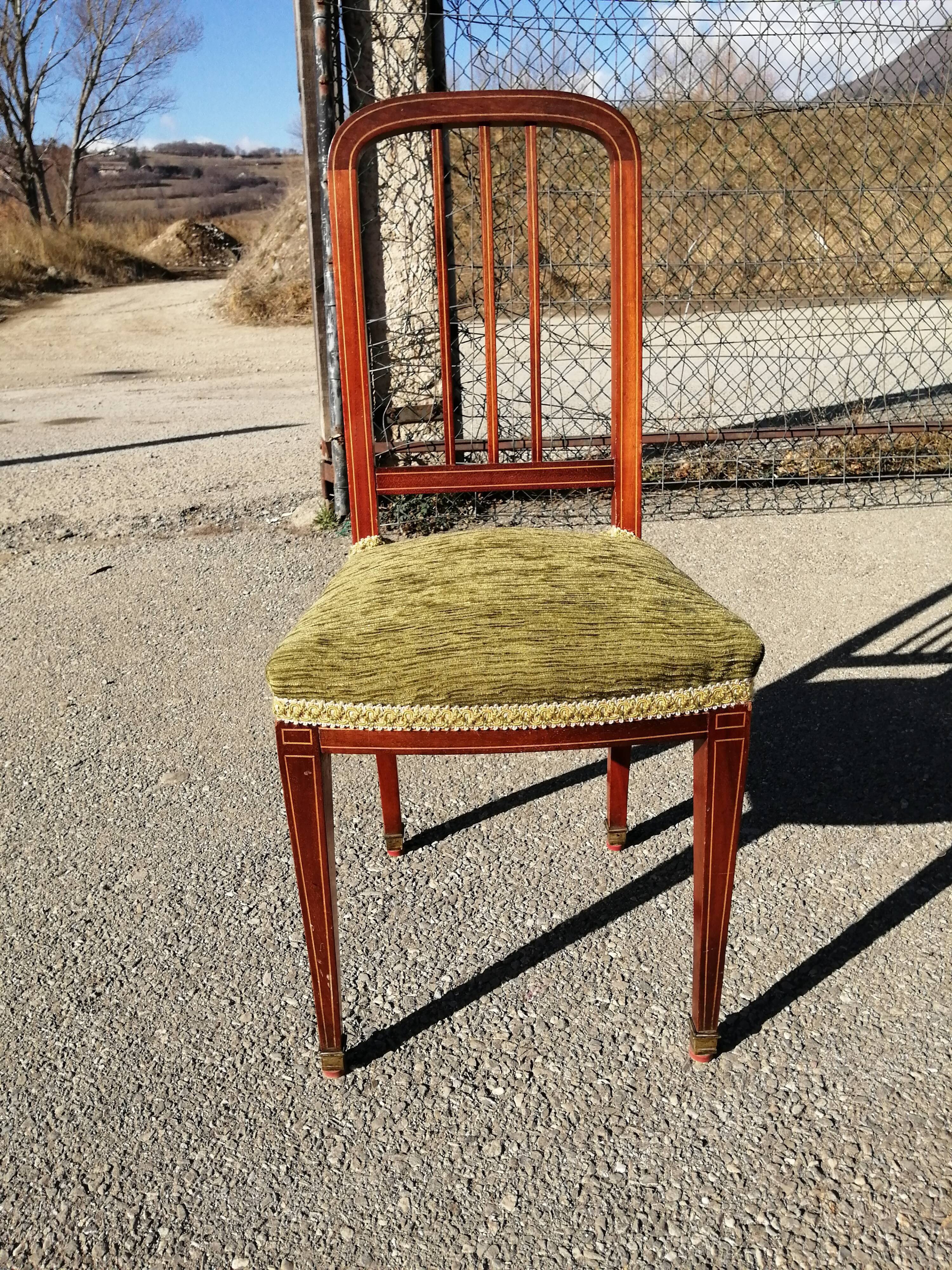 Coiffeuse et chaise en acajou blond Art Déco 1930