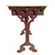 Antique French bistro table in cast iron and marble, 1900s.