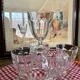 6 verres à pied à facettes vintage