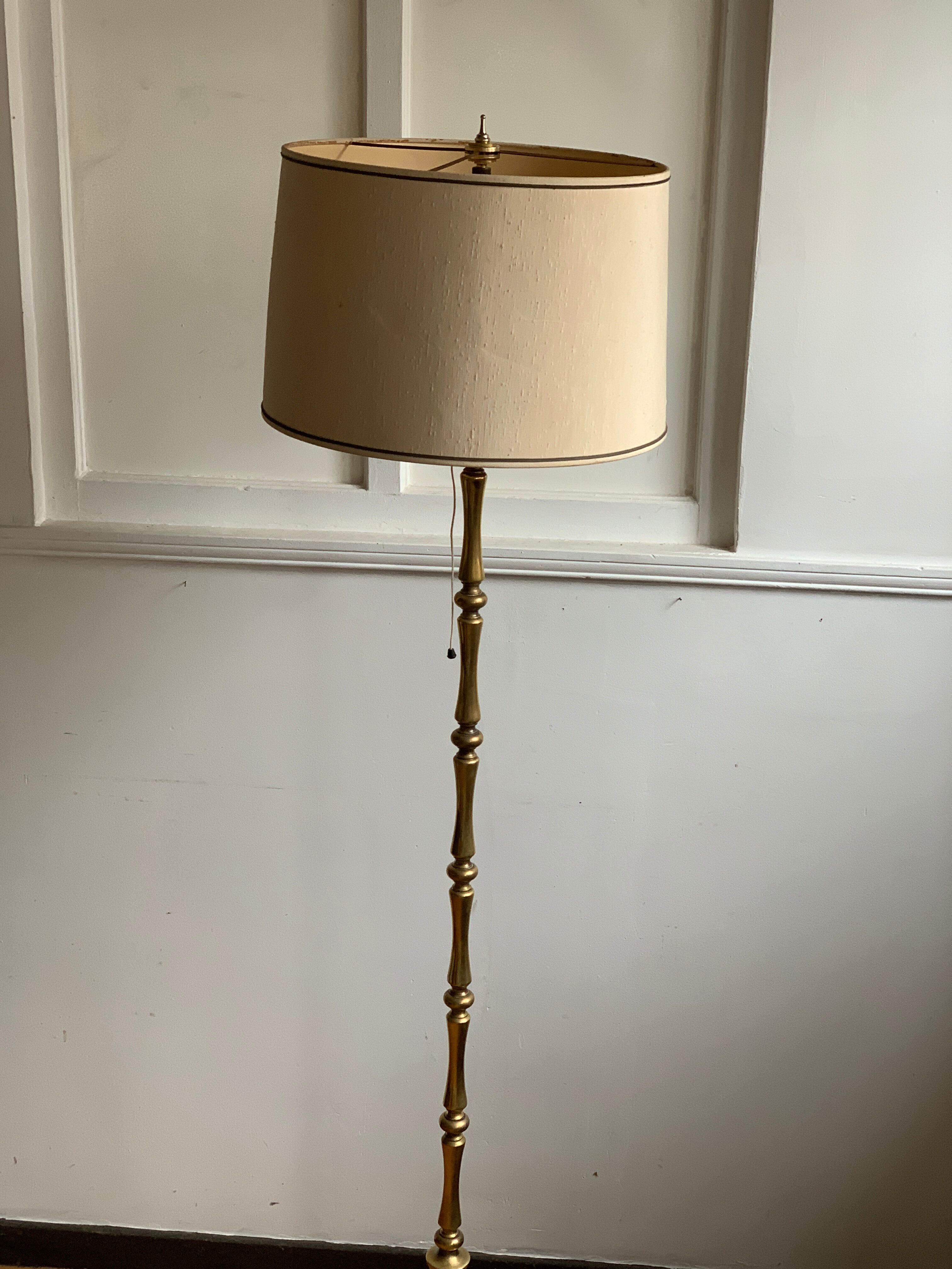 Vintage brass floor lamp