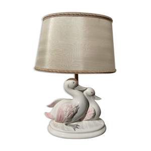 lampe canard en céramique - blanche