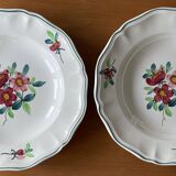 7 large antique deep plates in Sarreguemines earthenware