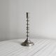 Silver metal candle holder