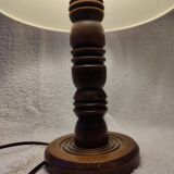 Basque style turned wood bedside lamp Charles Dudouyt taste