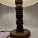 Basque style turned wood bedside lamp Charles Dudouyt taste