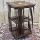 English mahogany revolving library from the 1950s
