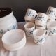 Coffee pot and forget-me-not cups