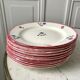 Set of 10 dessert plates badonviller model "dany" years 30-40