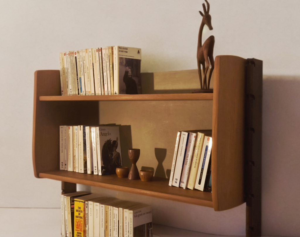 Freestanding teak storage unit, Vintage Scandinavian 1960s