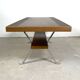Vintage coffee table with copper top and chrome legs