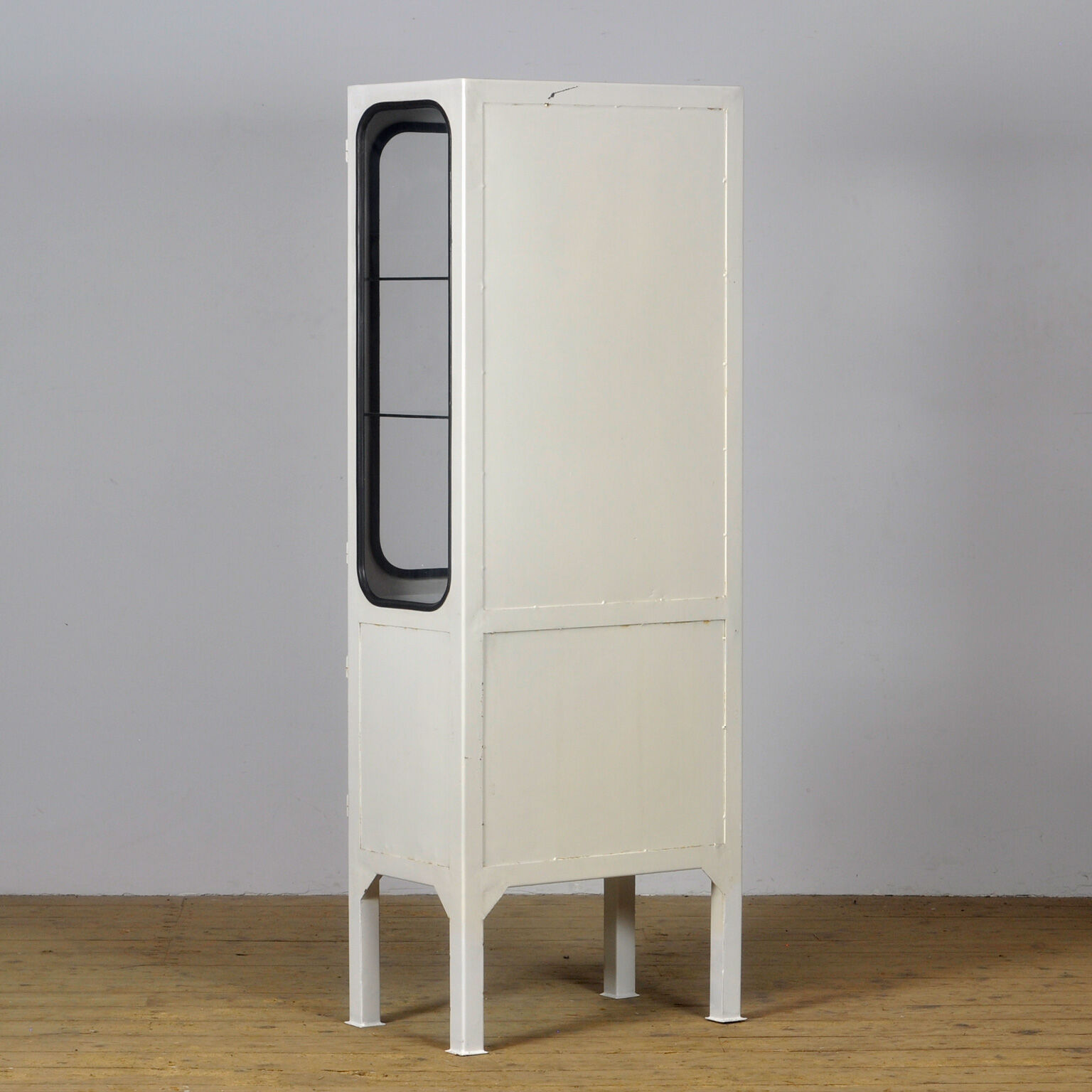 Vintage Iron And Glass Medical Cabinet, 1970s