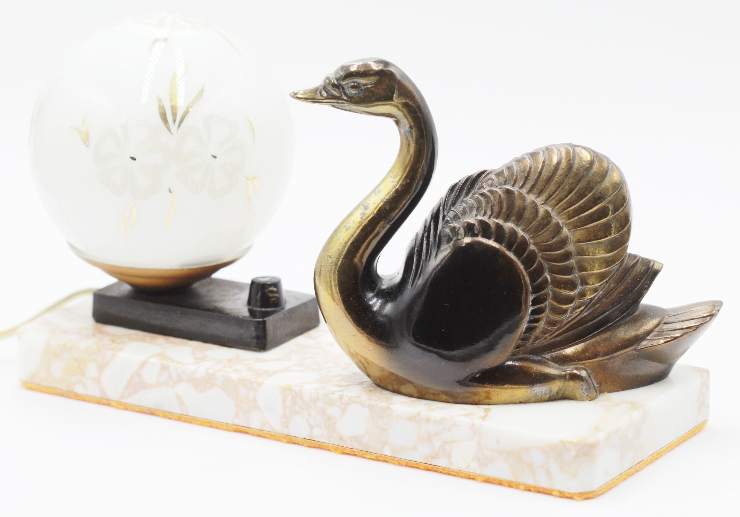 Lampe art deco cygne