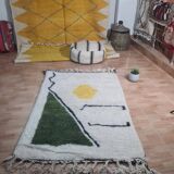 Handmade wool Berber rug 150 X 100 CM