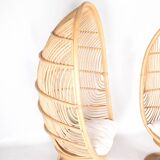Pair of rattan armchairs