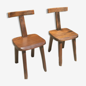 Pair of chairs style brutalizes, beautiful quality, heavy