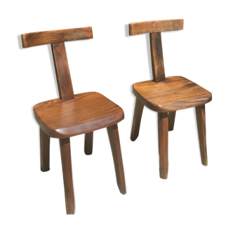 Pair of chairs style brutalizes, beautiful quality, heavy