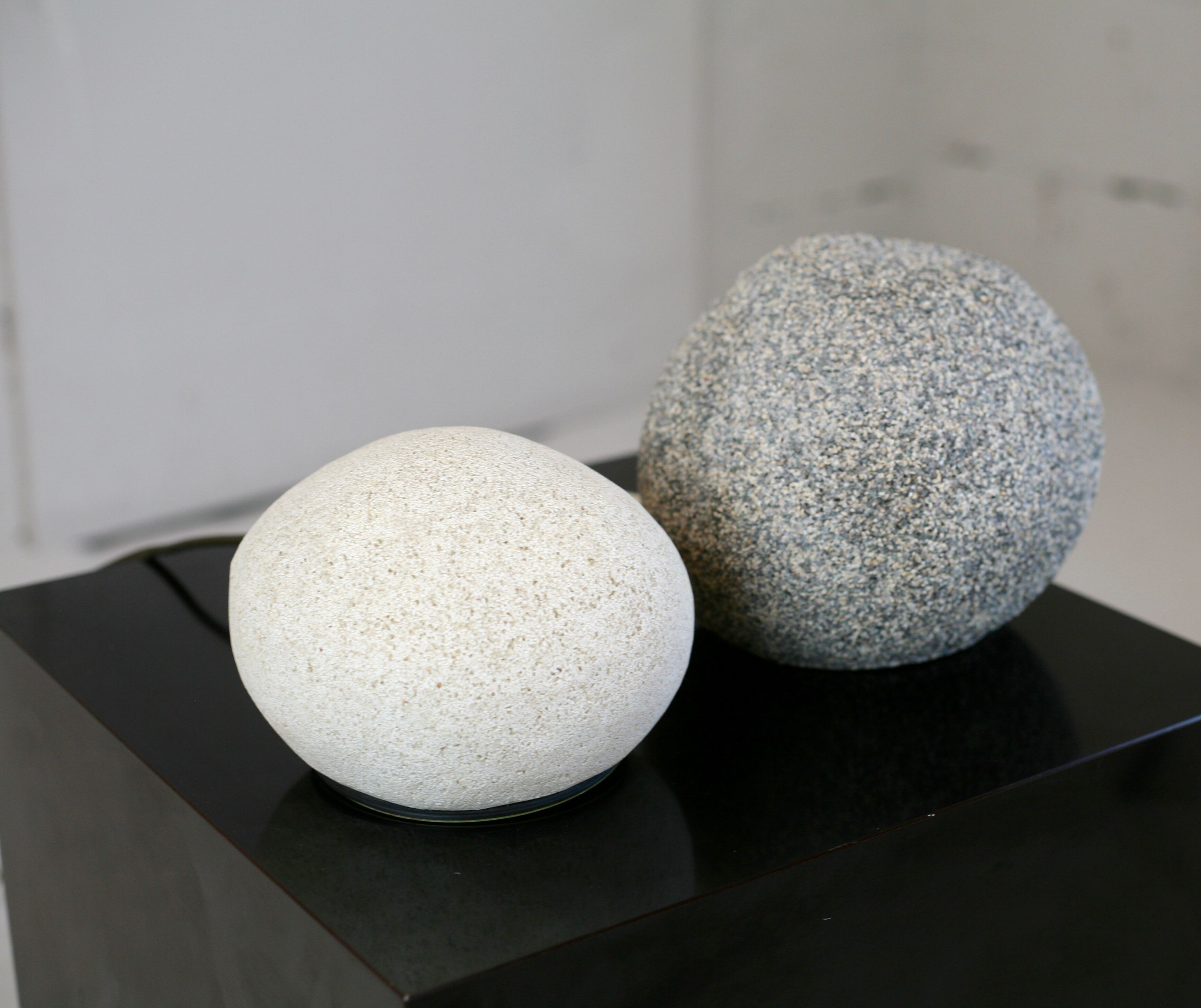 Pair of lamp "pebble". Resin. France, circa 1970