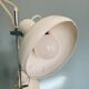 Chrome and white metal floor lamp, circa 1970.