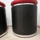 80's design leather and chrome metal armchairs