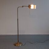 Vintage brass reading floor lamp