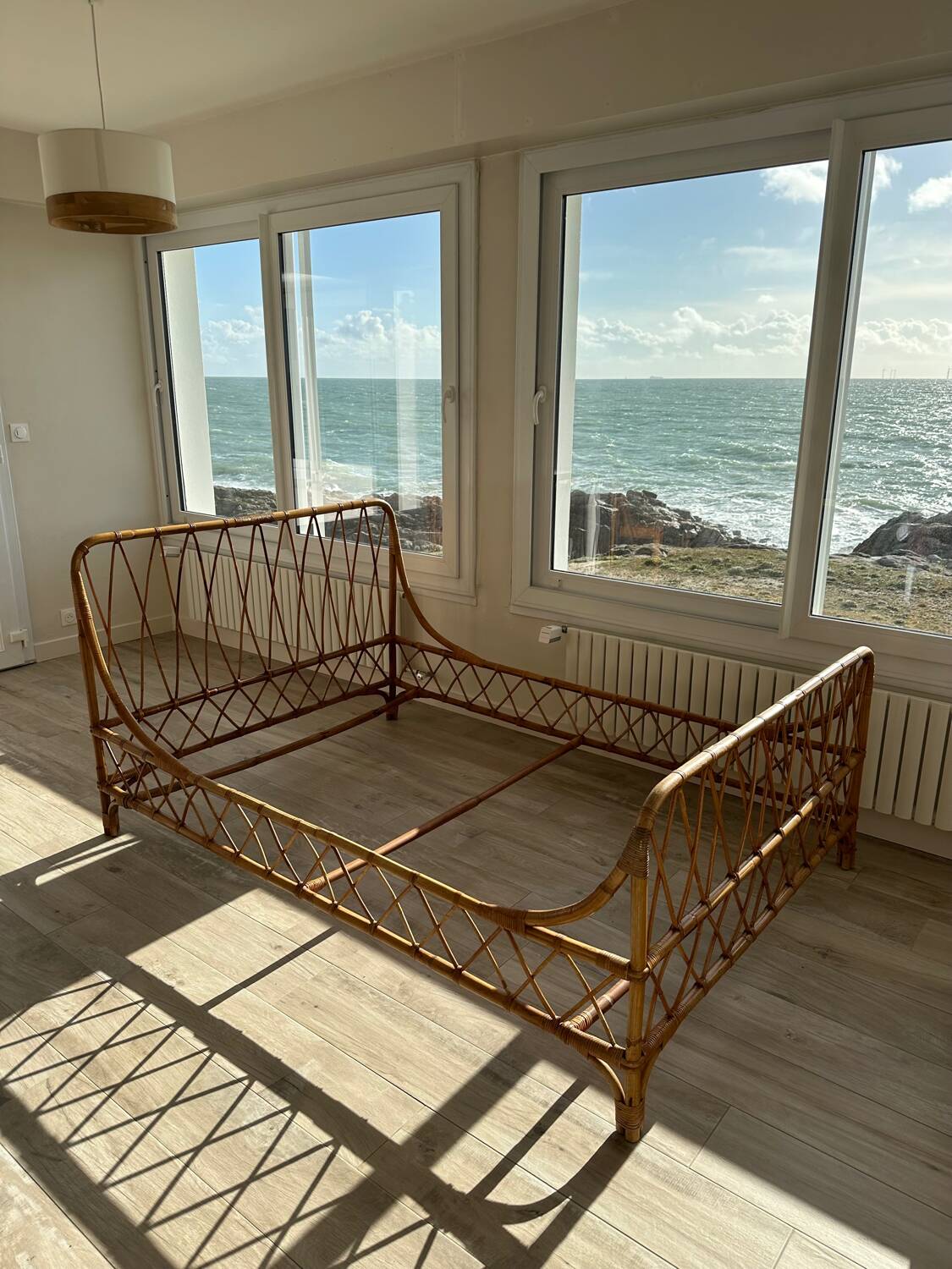 Bamboo and rattan bed