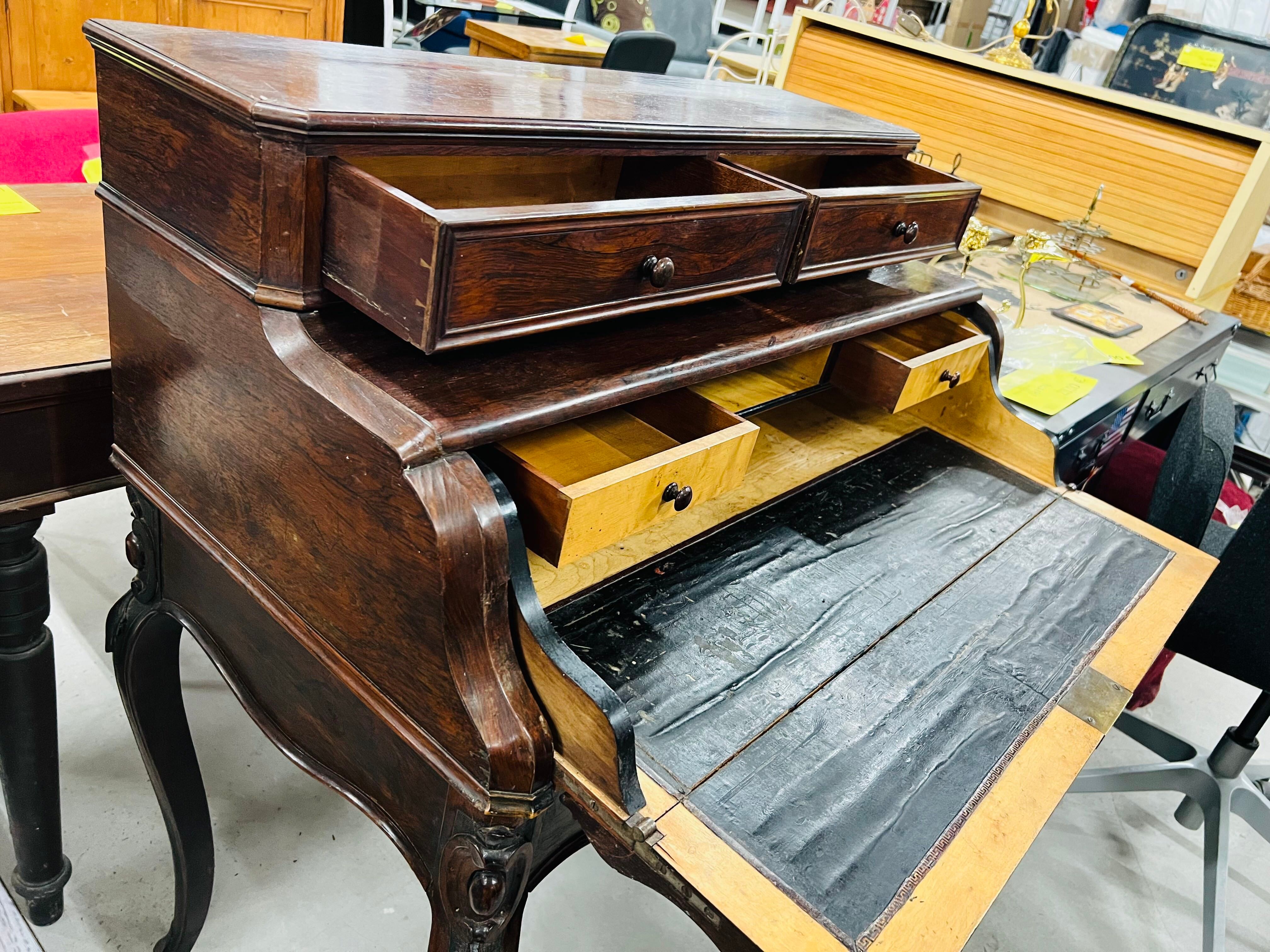 Mahogany secretary mid-nineteenth