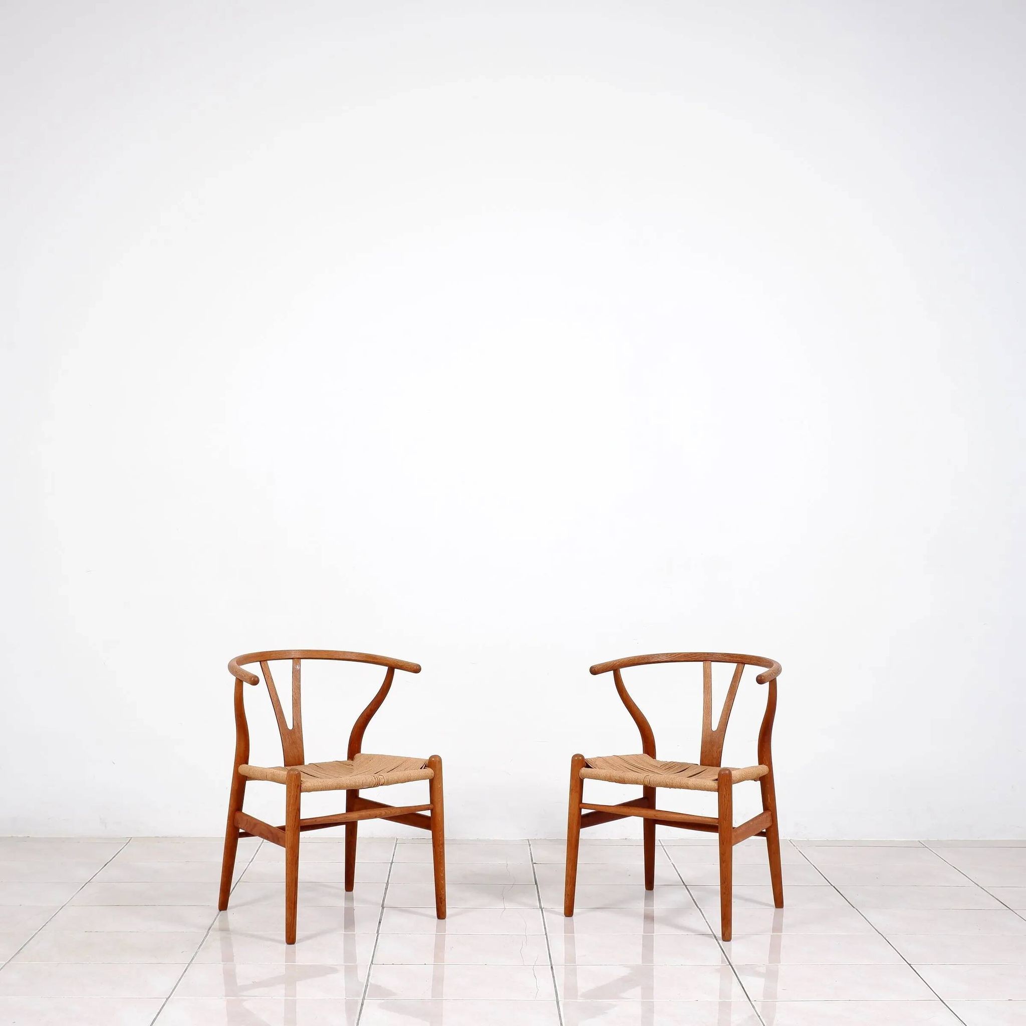 4 "CH24" Wishbone dining chairs by Hans J. Wegner for Carl Hansen & Son